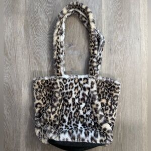 Brandy Melville Faux Fur Cheetah Tote Bag
